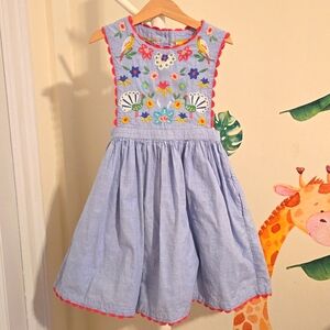 Mini Boden Blue Dress, Size 7-8Y
